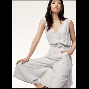 NEW aritzia babaton maximillian jumpsuit in sea salt